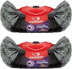 Kit 2 Vassouras De Pelo Natural Porcelanato Laminado Condor