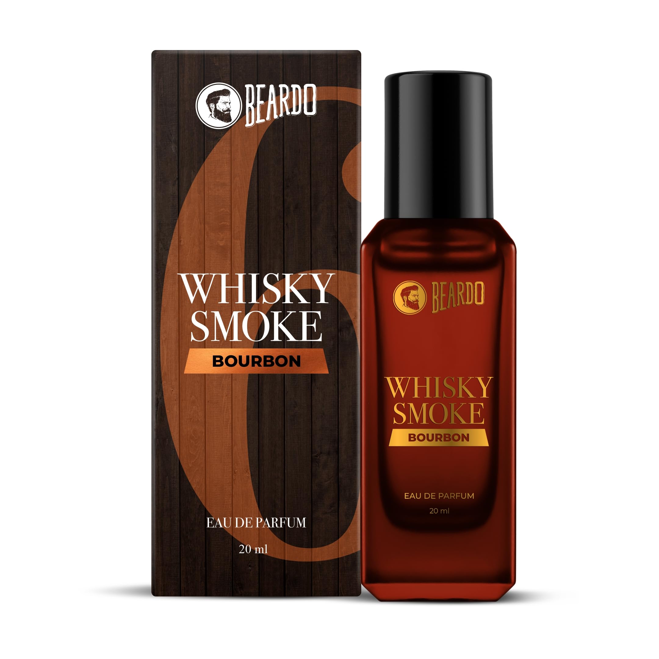 Beardo BOURBON Whisky Smoke Perfume for men, 20ml | Oriental, Woody, Leathery | Long Lasting Mens Perfume | Best Date Night Fragrance Body Spray for Men | Christmas gift for men | Gift For Friends | Gift for Men