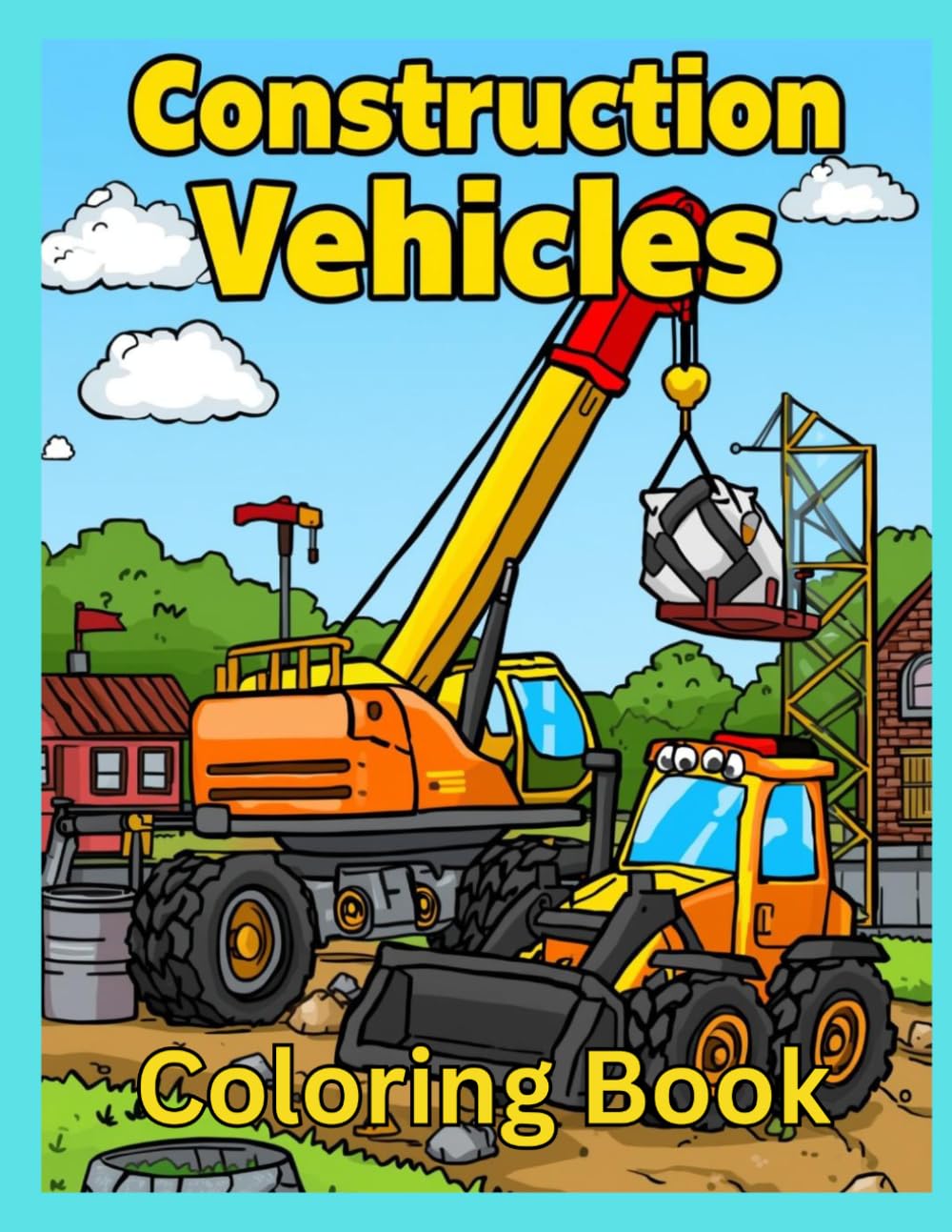 Construction Vehicle Coloring Book