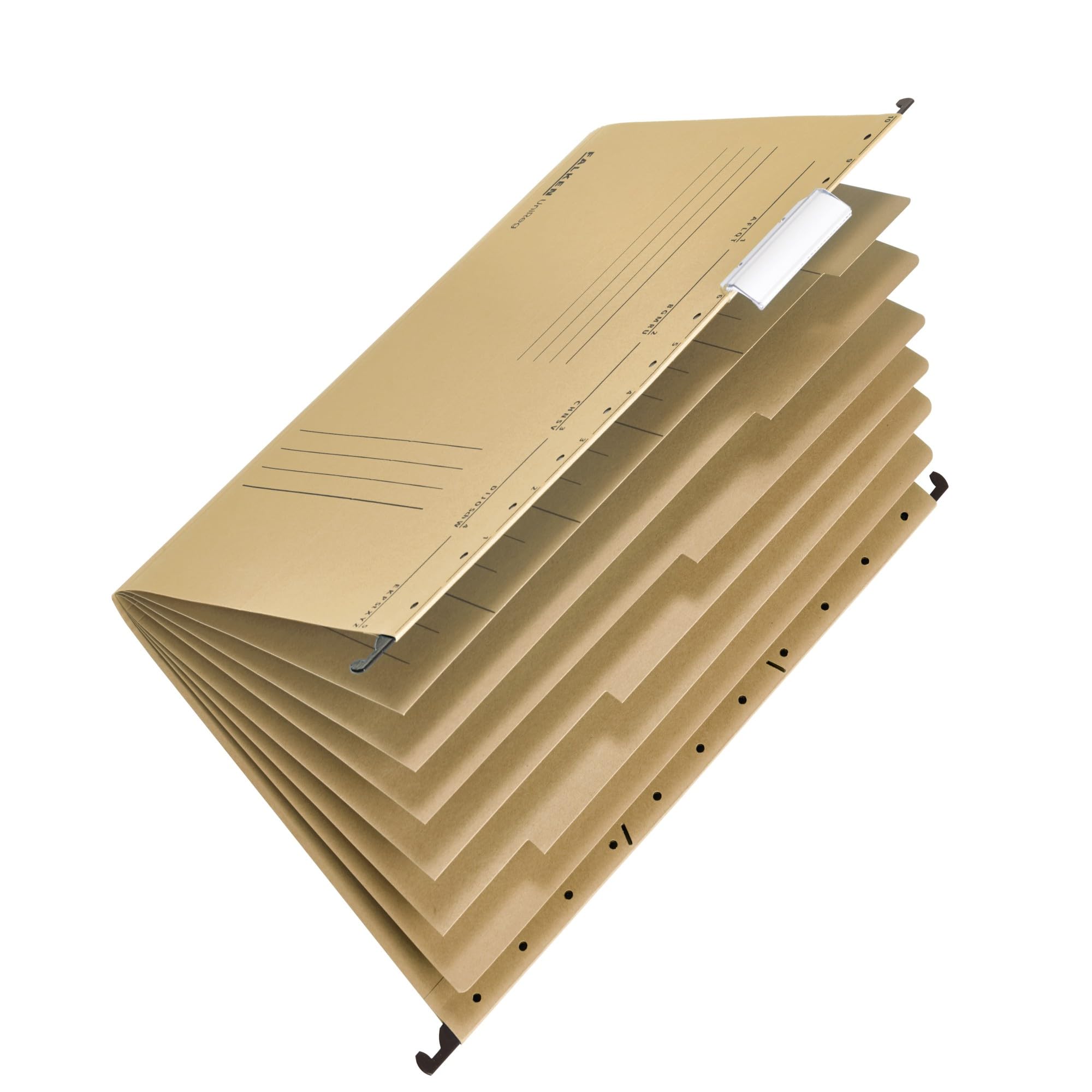 Original Falken 20er Pack Projektmappe und Personalmappe UniReg. Made in Germany. Aus Recycling-Karton für DIN A4 seitlich offen braun Blauer Engel Personalakte Personalhefter