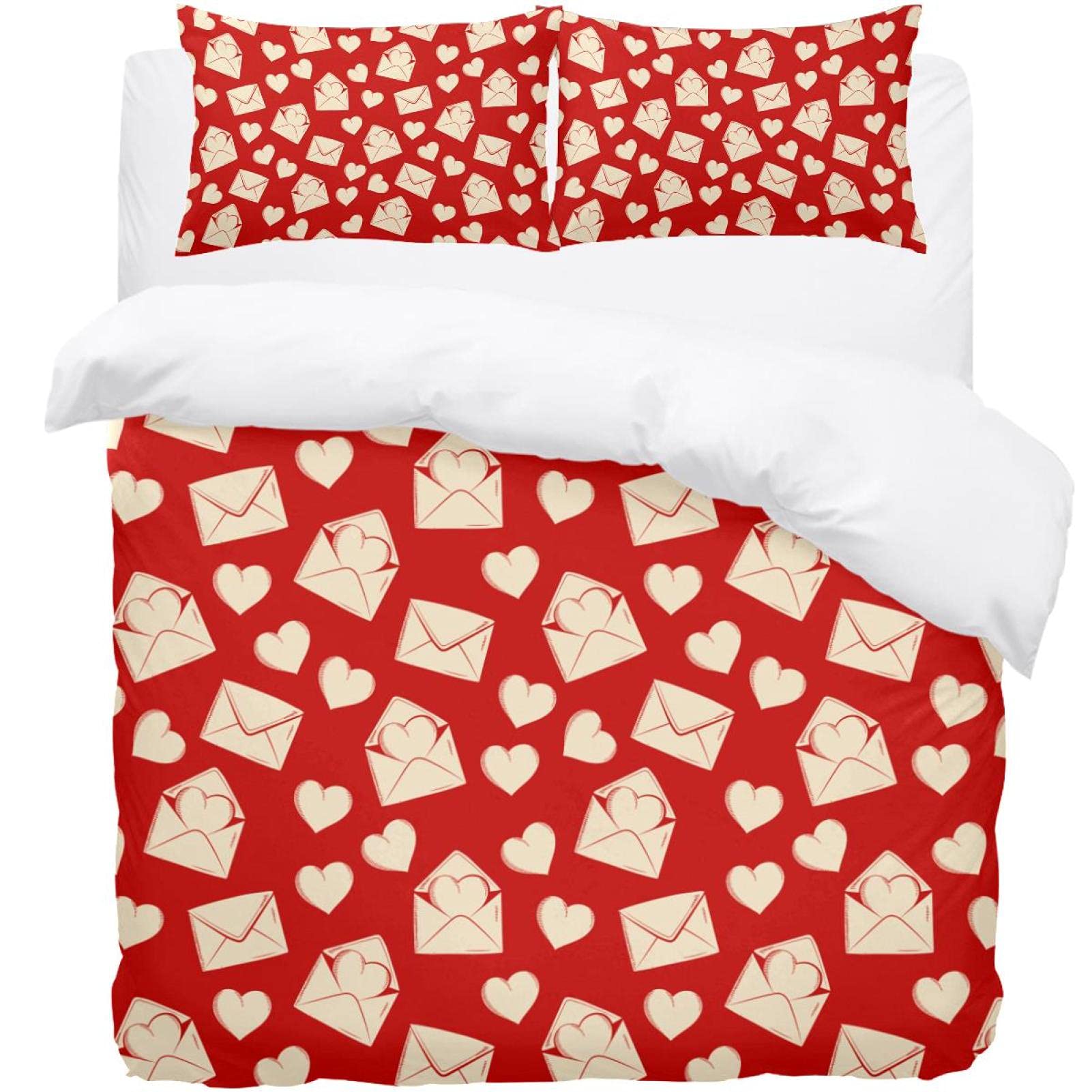 Parure de lit rétro rouge pour réchauffer l'ambiance de votre chambre