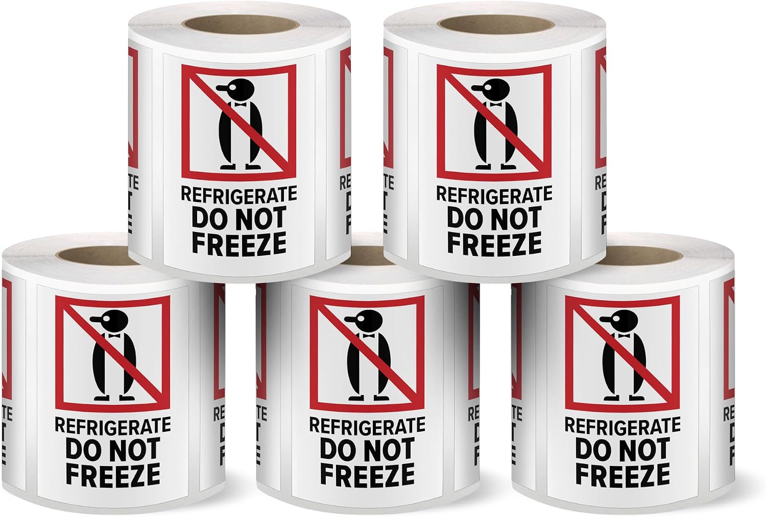 “Keep Refrigerated” Labels – 500 per Roll – Bold High Visibility Design for Shipping, Cold Storage, Perishables, and Food Safety Compliance