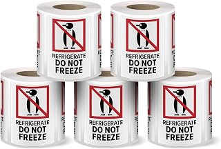“Keep Refrigerated” Labels – 500 per Roll – Bold High Visibility Design for Shipping, Cold Storage, Perishables, and Food Safety Compliance