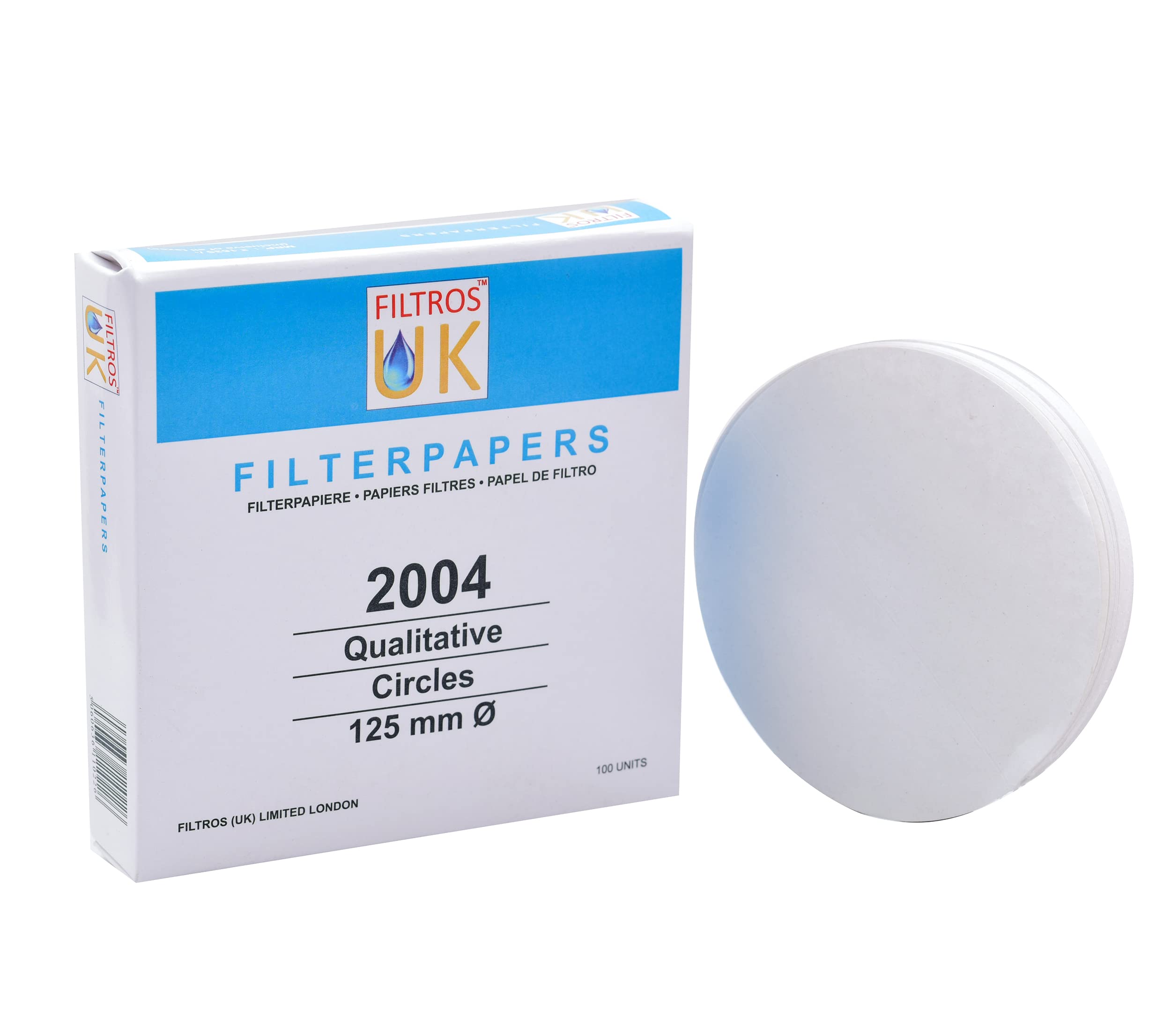 Filtros UK, Qualitative Filter Paper Grade - 2004, 125 mm dia Box of 100 Circles (Eq. Whatman Grade-4)-image-32
