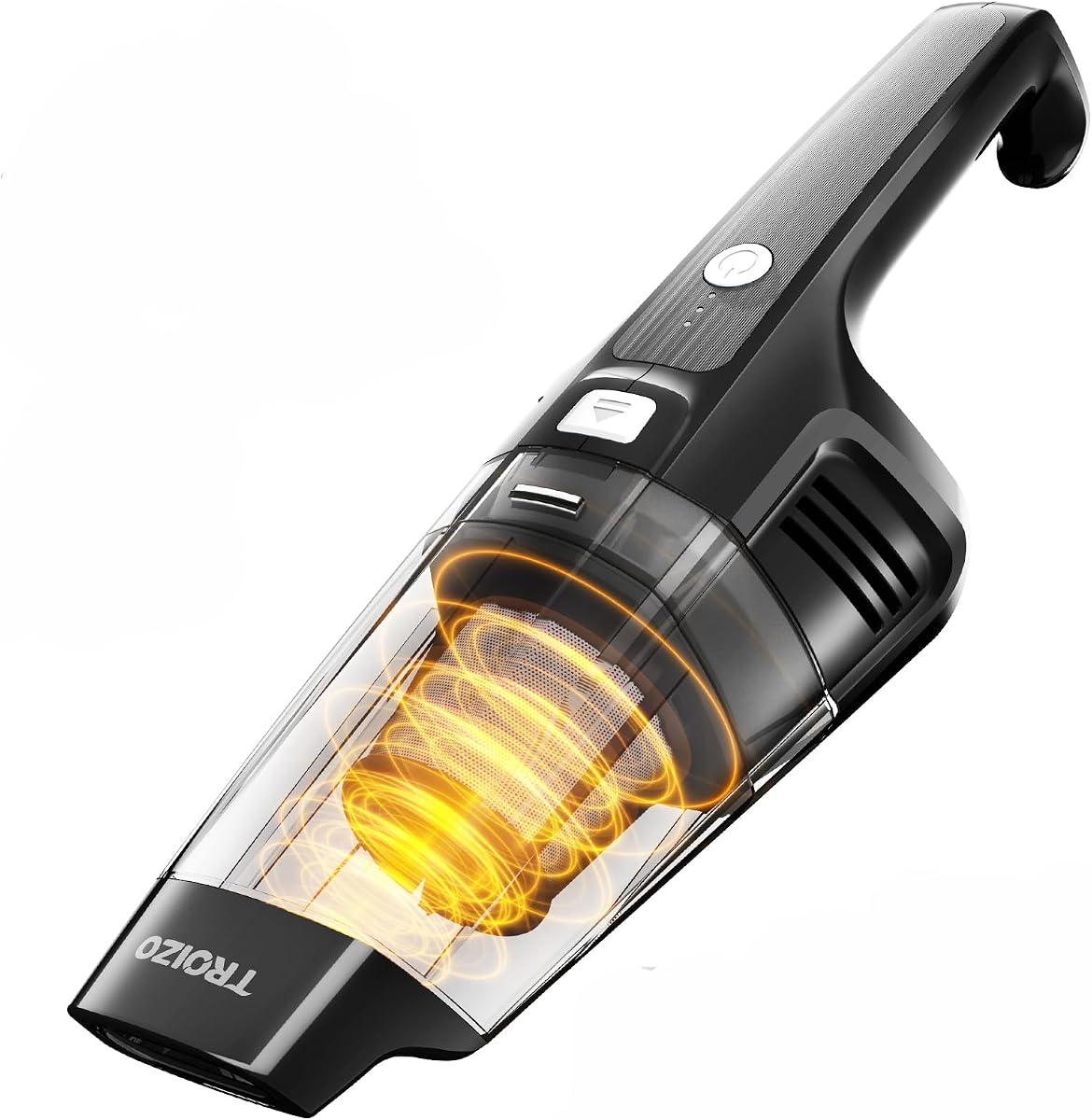TROIZO Aspiradora de mano inalámbrica, 14500PA potente aspiradora de mano con motor sin escobillas, aspiradora de coche recargable y portátil para el hogar, oficina, coche, mascota