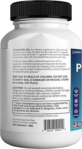 Miniatura 6 de Suplemento probiótico extra fuerte con 40 mil millones de UFC Apoya los dientes, las encías, los oídos, la nariz, la garganta y la salud digestiva