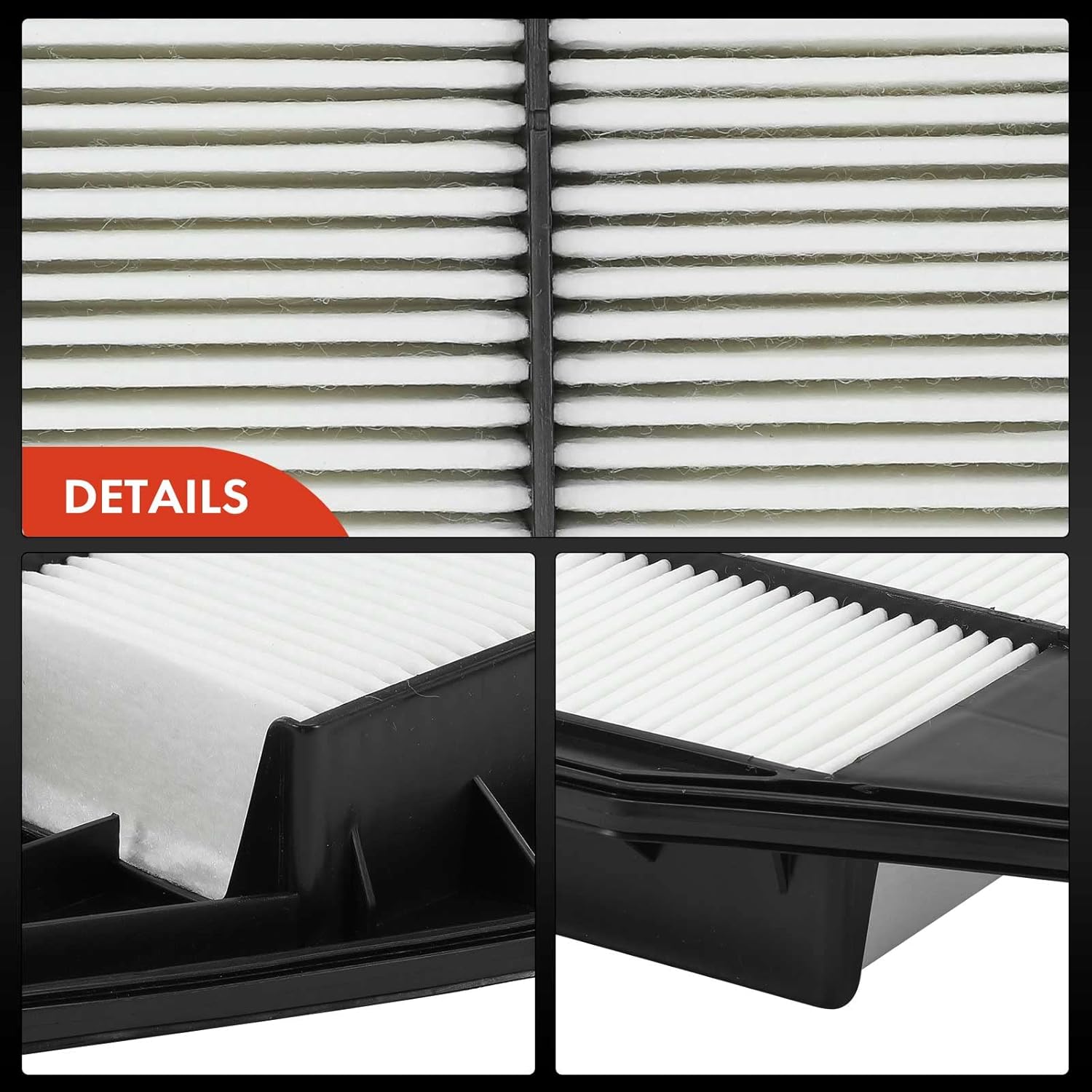 A-Premium 2-PC Engine Air Filter Compatible with Honda Models - Accord 2008 2009 2010 2011 2012, Crosstour 2012 2013 2014 2015 - L4 2.4L - Replace# 17220-R40-A00
