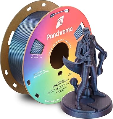22 – Polymaker Panchroma Blue Color Changing PLA, 1.75mm, 1KG, Glitter Starlight Twilight 3D Printer Filament, Hides Layer Lines, Easy to Print, …