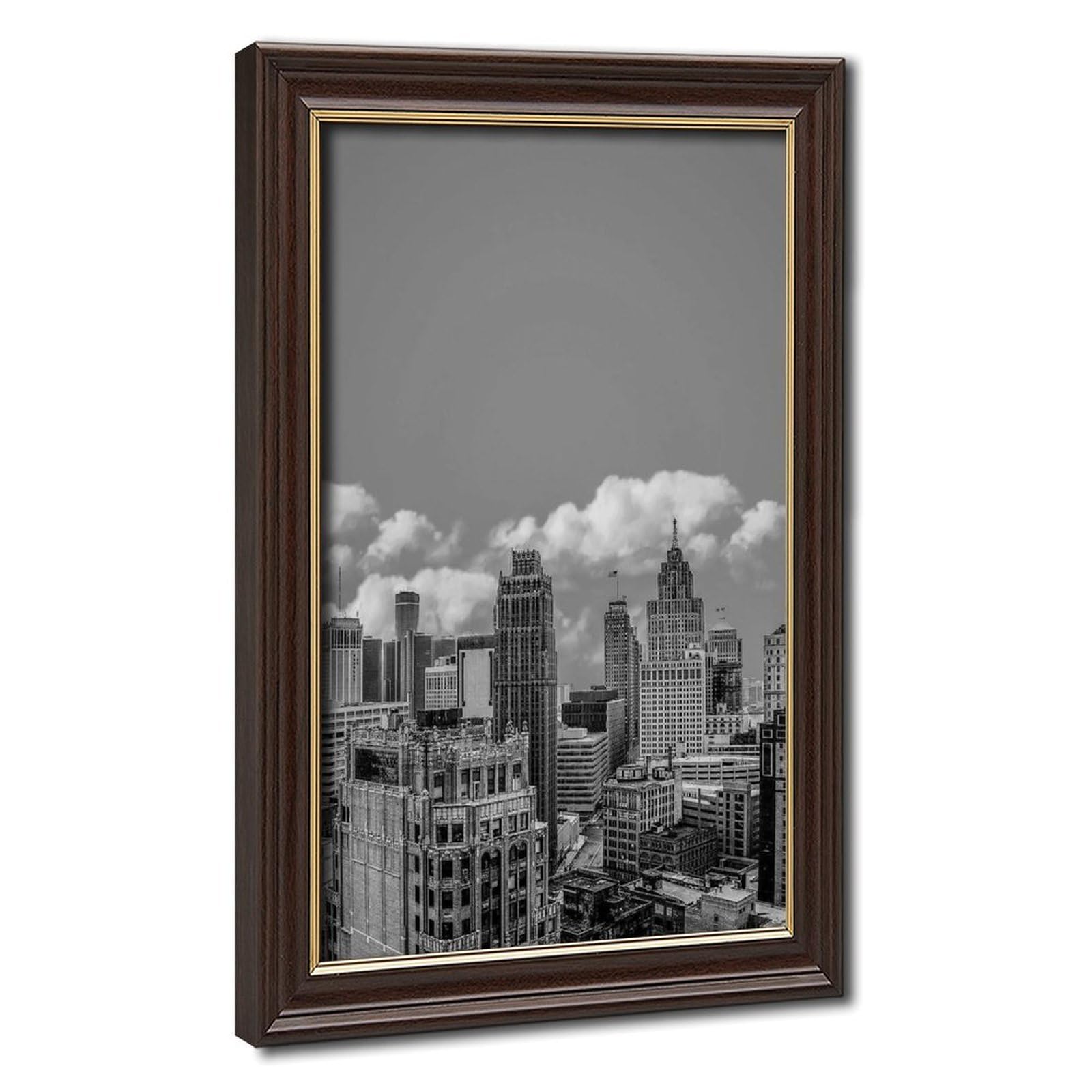 Bareronor Detroit Skyline (2) Canvas Poster Bedroom Decor Landscape Office Room Decor Gift 24" L X 36" W