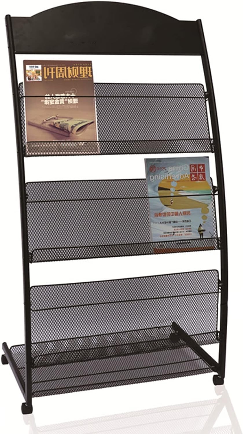 Jkjzsalj Brochure Display Magazine Rack Floor Standing,Magazine Rack Brochure Display Stand Information Display Stand Simple Documents Holder Publicity Storage Rack