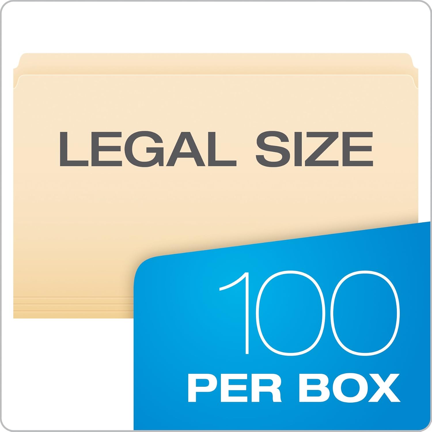 Pendaflex 753 File Folders, Straight Cut, Top Tab, Legal, Manila (Box of 100) : Office Products