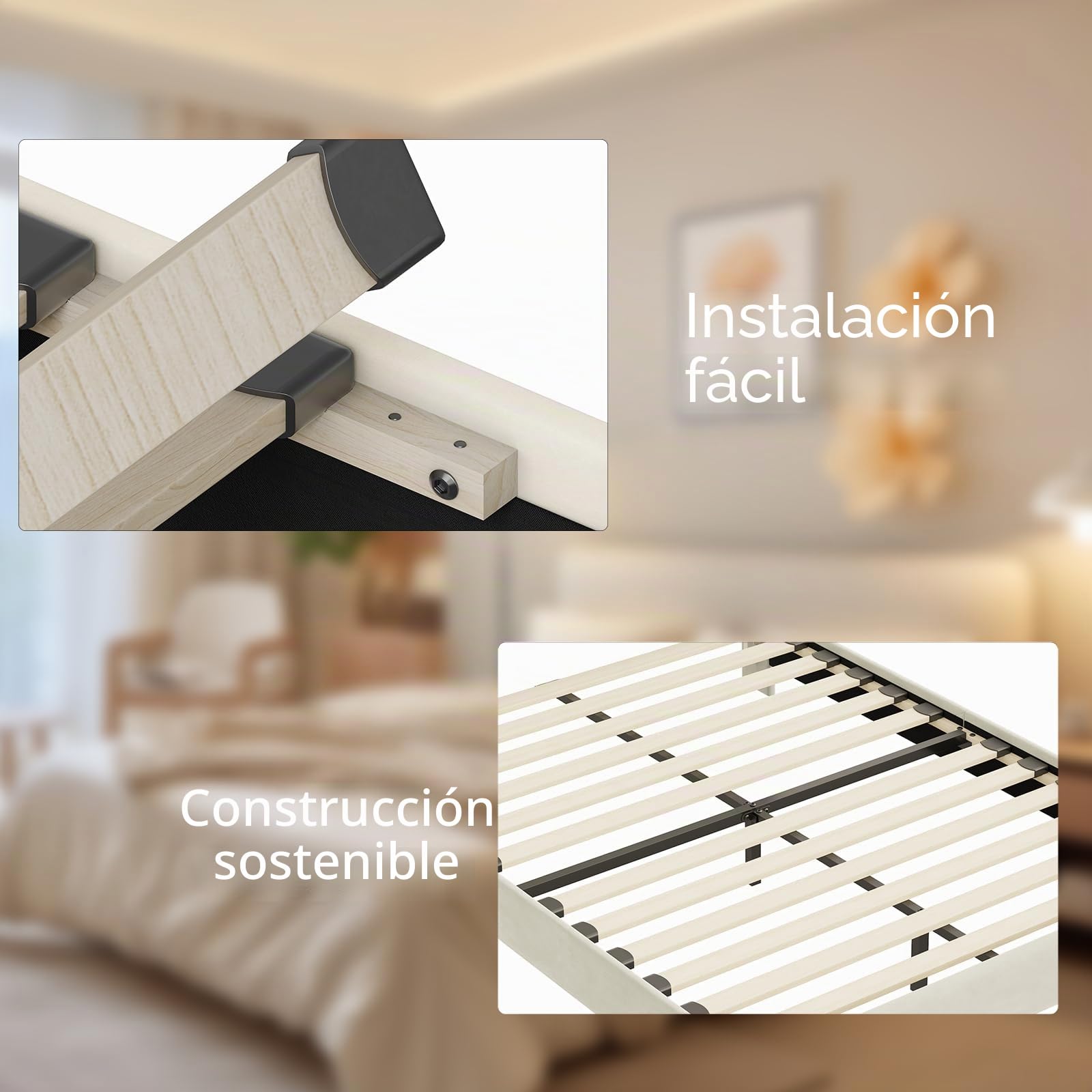 Camas Matrimoniales 160x200 con Tira LED y USB C, Cama Tapizada en Terciopelo con Cabecero Almacenaje Multifuncional, cama Matrimonio con Somier 160x200 Madera,Marco Metálico,Estable500kg,Beige