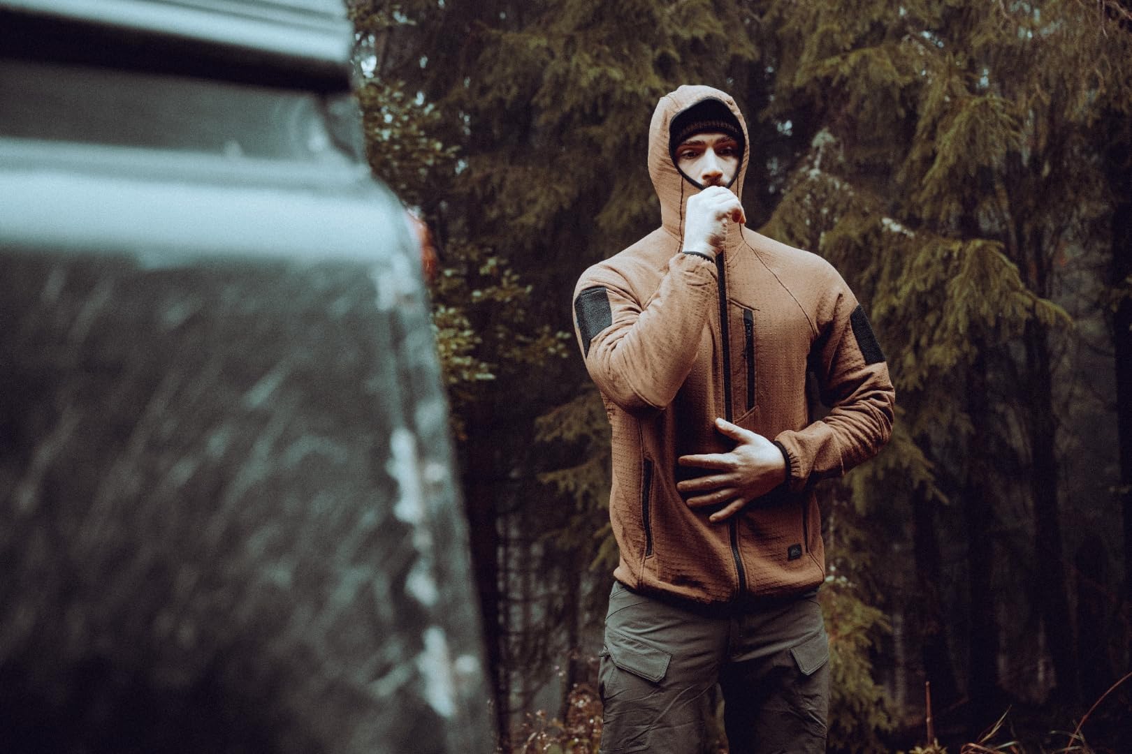 Helikon-Tex Patriot PRO Męska kurtka polarowa – kurtka outdoorowa Stormfleece – 256 g/m² ultralekka – kaptur – 5 kieszeni – zamek błyskawiczny YKK