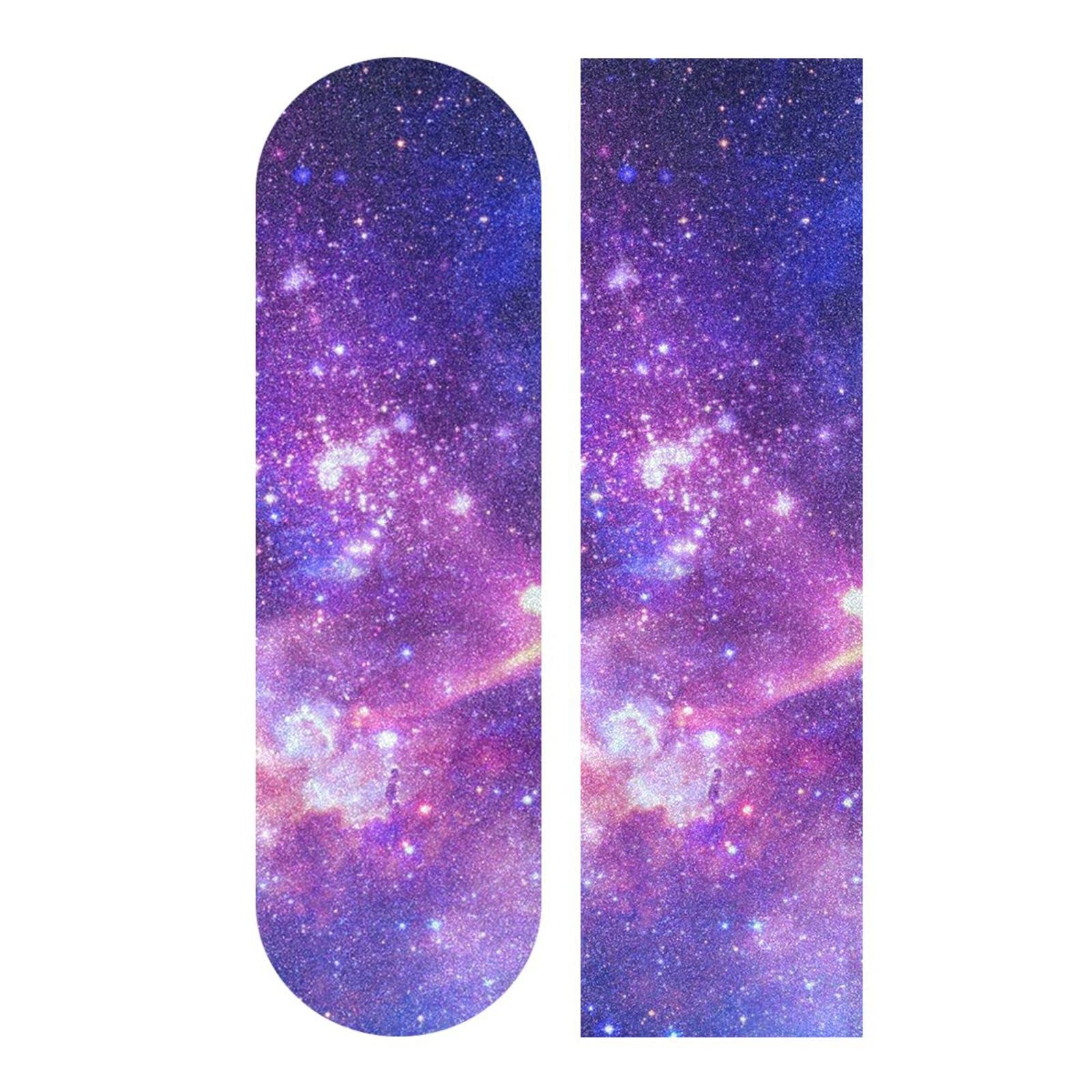 ALAZA Galaxy Starry Purple Skateboard Grip Tape Sheets Longboards Griptape 33