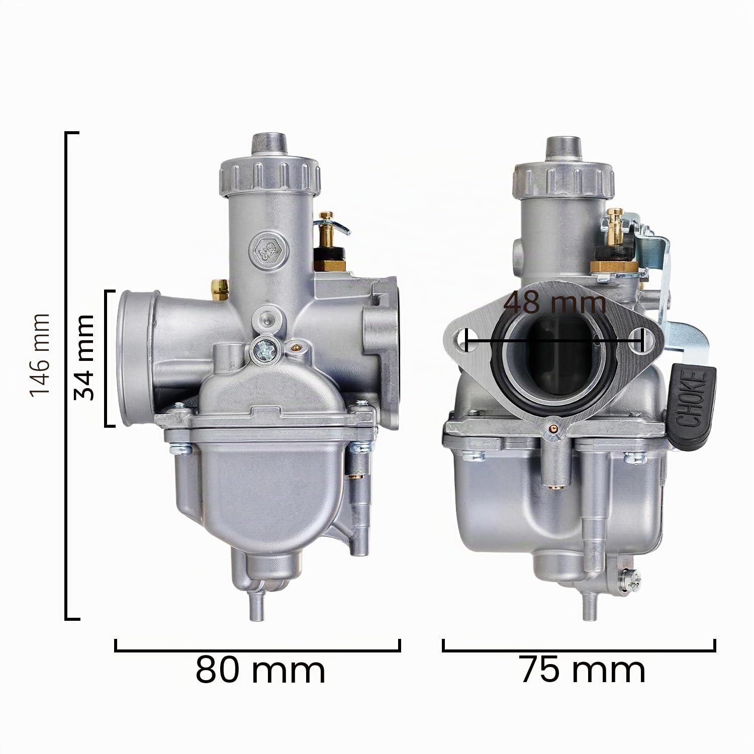 26mm Carburatore Moto,VM22 PZ26 Carburatore per Moto 125cc-140cc ATV Quad Dirt Pit Bike