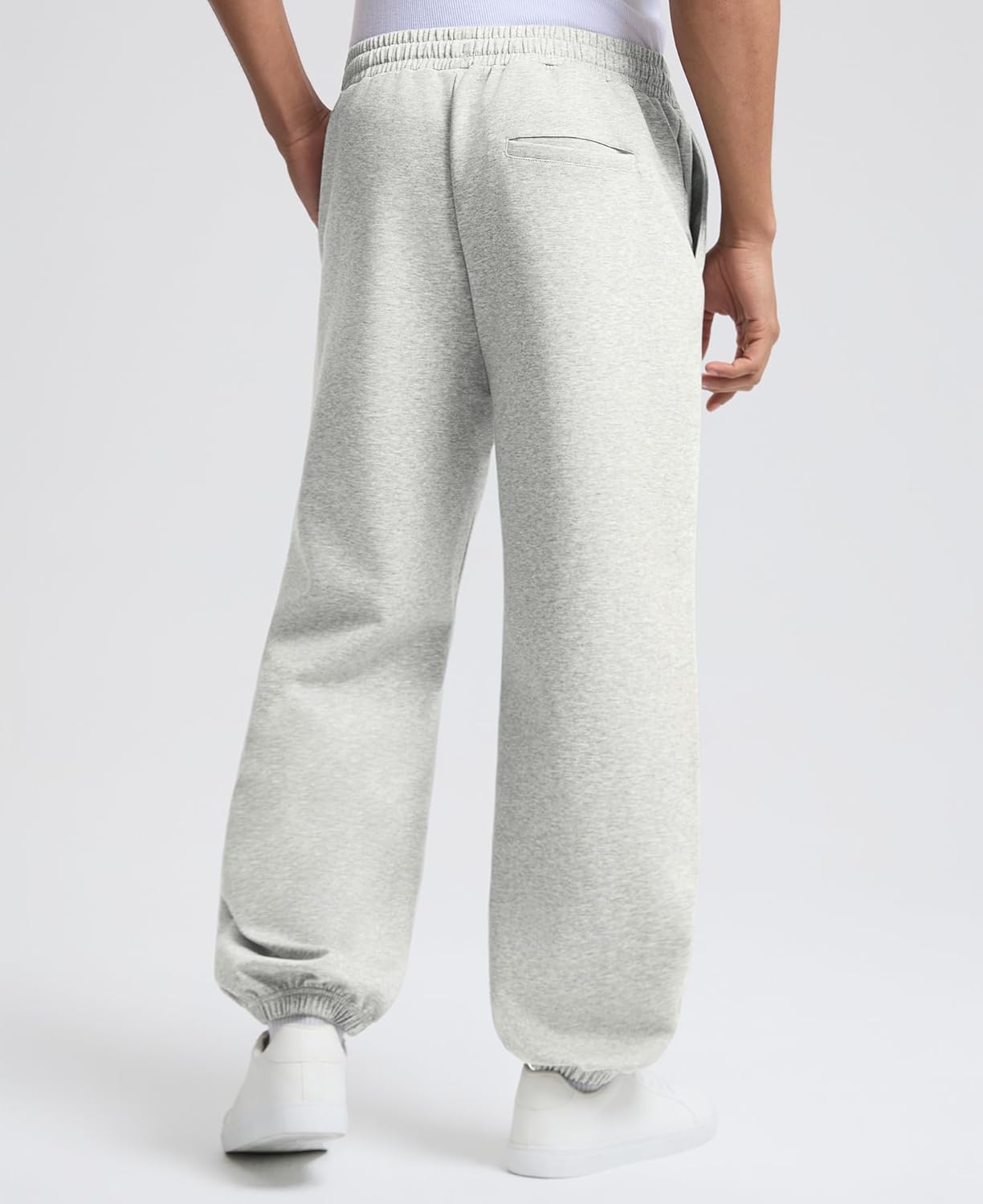 Susclude Mens Baggy Joggers Sweatpants, Wide Leg Bootcut Cotton Elastic Waist Drawstring Harem Pants, Workout Running Casual