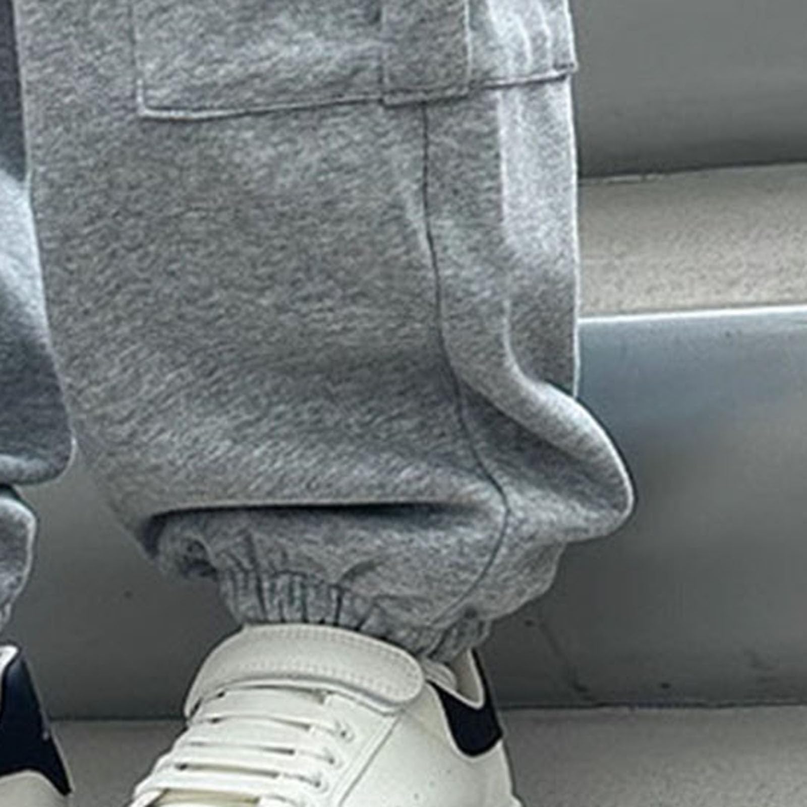 Pantalones De Chándal Para Niños Moda Ancho Sudaderas De Chándal Baggy Ligero Color Sólido Pantalones Deportivos Con Bolsillos