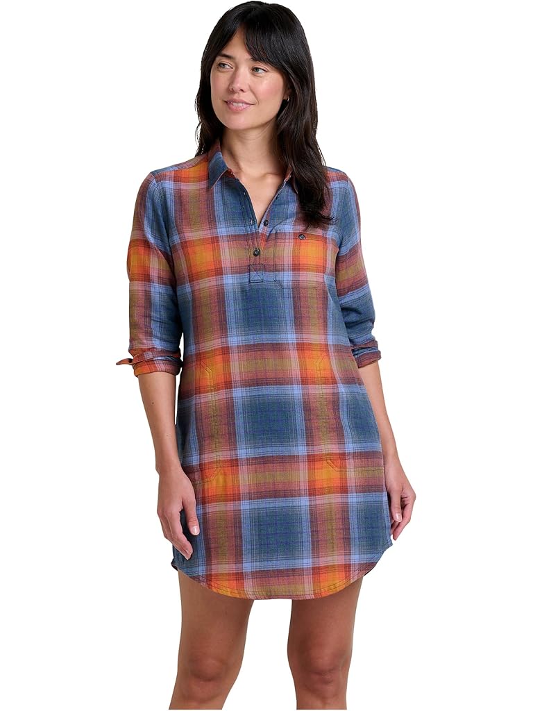 Purple Toad&Co Re-Form Popover Long Sleeve Dress