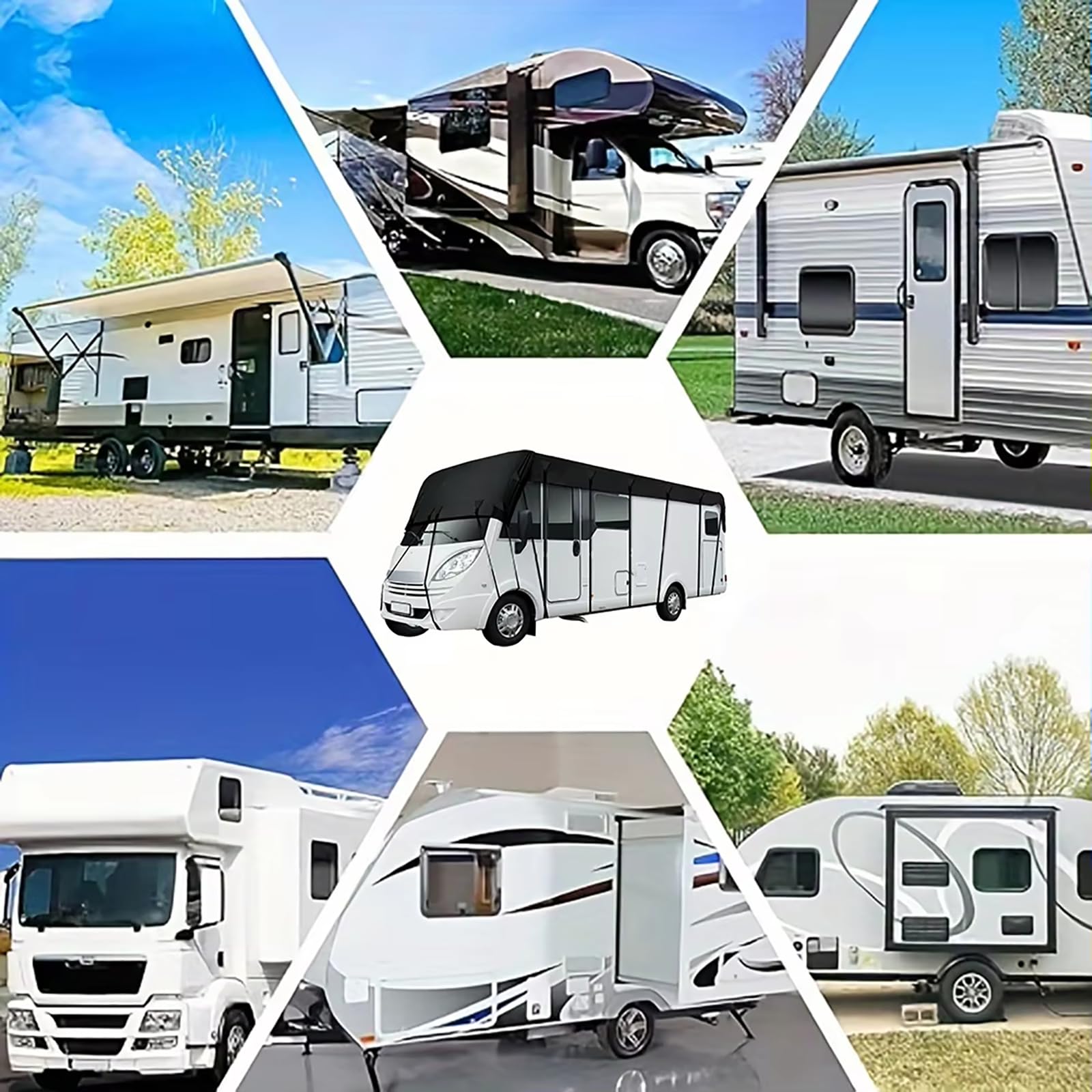 Lona para Techo de Caravana, Compatible con 2025 Thor Freedom Traveler B30, Cubierta para Techo de Autocaravana, Protector de Techo Oxford 210D,A-6.5m x 3m