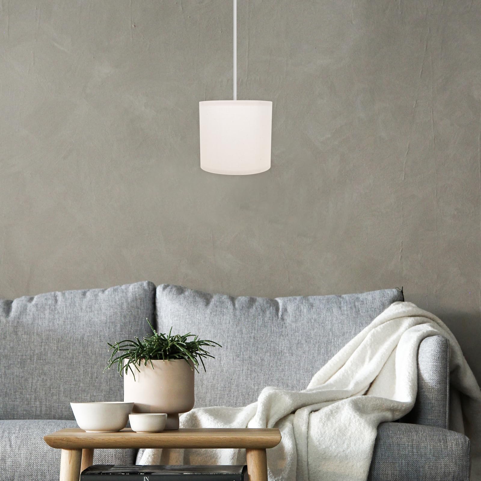 Abat-jour Rectangulaire En Tissu Pour Lampe De Table, Lampadaire, E27