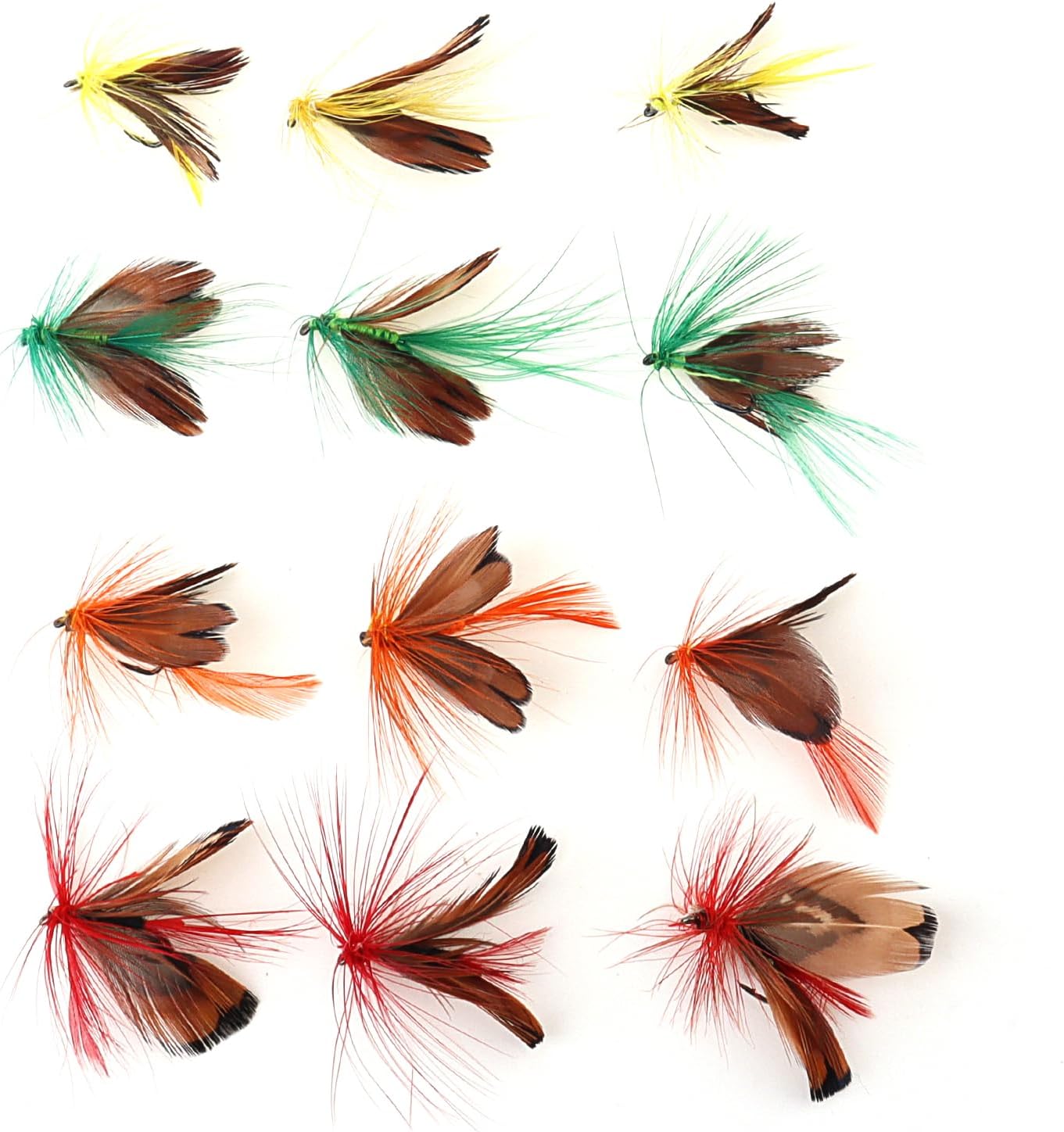 OriGlam 12pcs Fly Fishing Lure Butterfly Fly Lure, Fly Handcrafted Fly Fishing Lure Fly for Fly Fishing Bass Panfish Trout Salmon