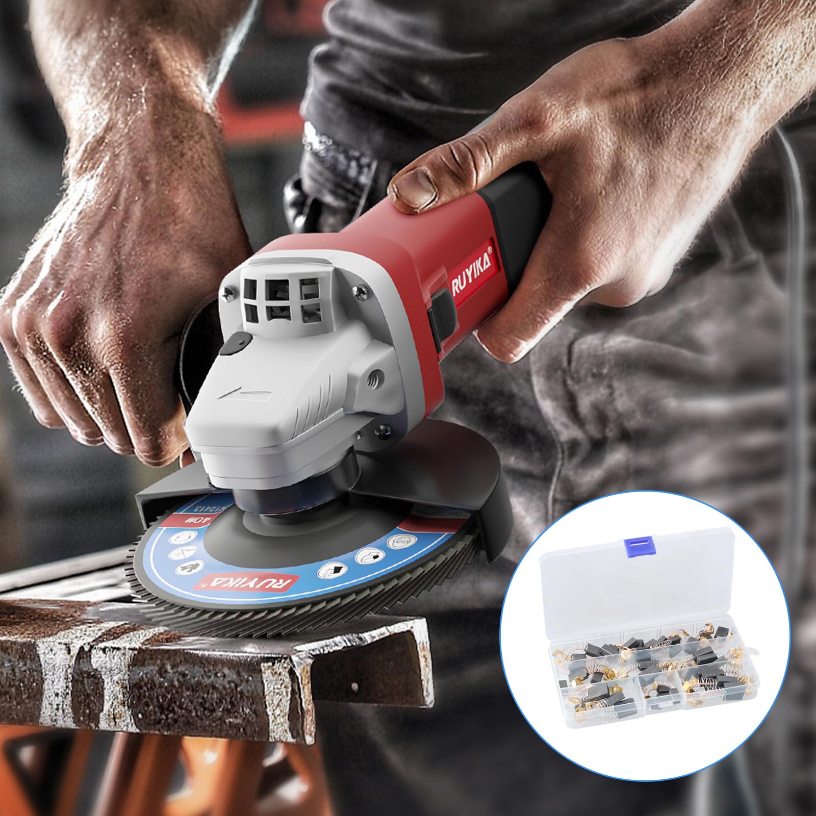 40PCS Spazzole di Carbone di Ricambio, 10 Dimensioni Carboncini Motore Elettrico per Utensili Elettrici, Seghe da Banco, Martelli Elettrici, Smerigliatrici Angolari, Seghe Circolari