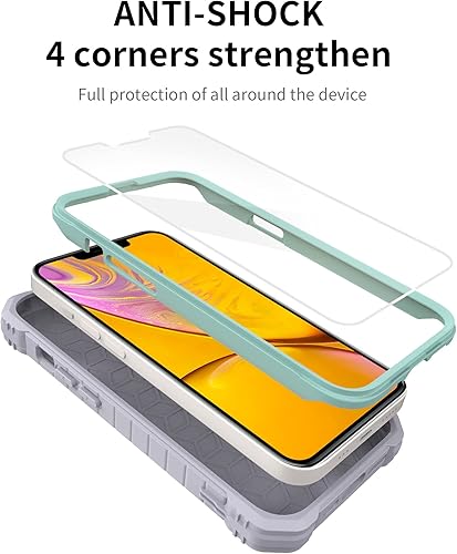 Miniatura 2 de DUOPAL Funda para Apple iPhone 13 (no iPhone 13 Pro), protección de grado militar a prueba de golpes con protector de pantalla HD de vidrio templado