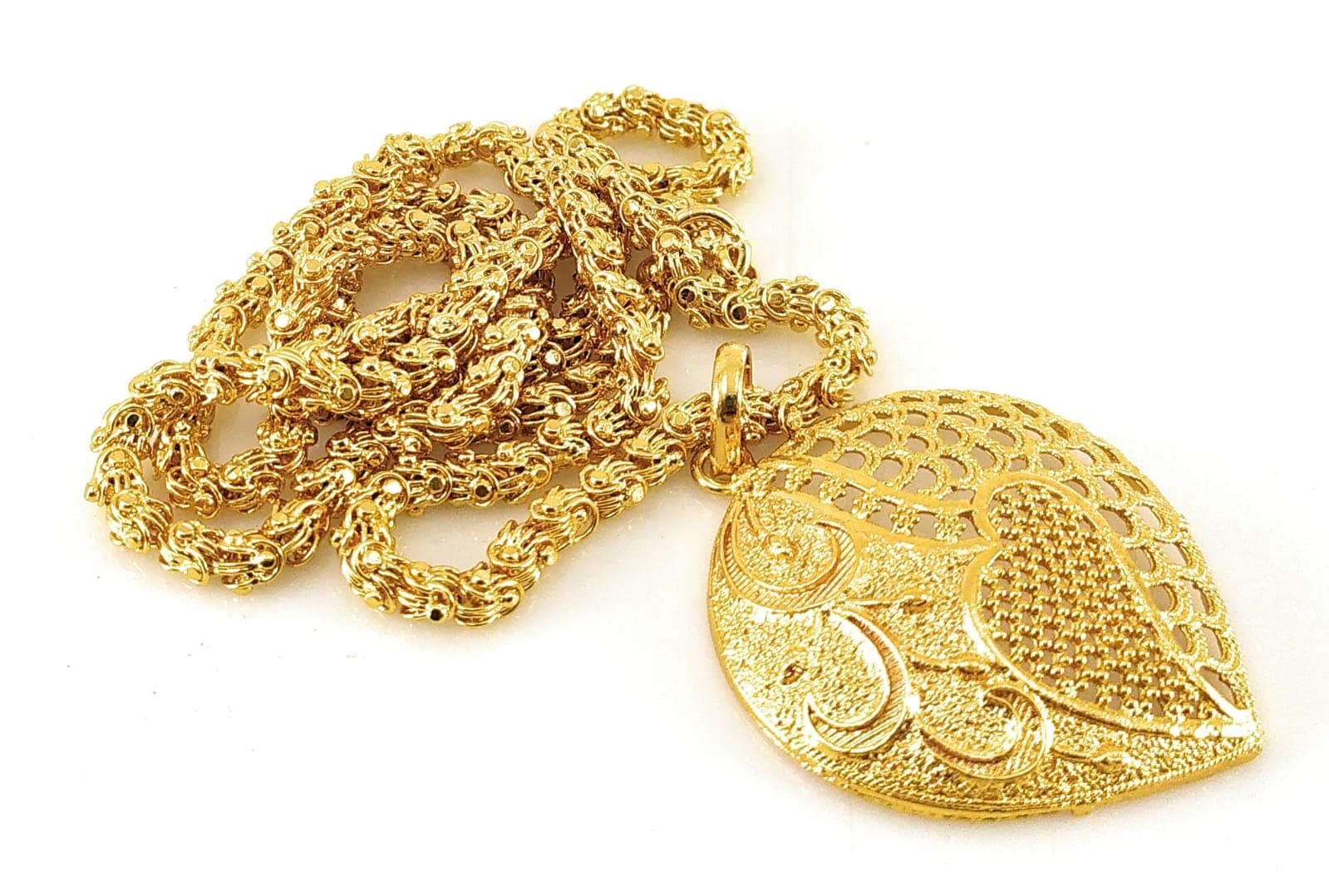 AFJ GOLDOne Gram Micro Gold Plated Traditional Designer Dollar Chain for Women and Girls (24 inch) (OFT/DC-201)