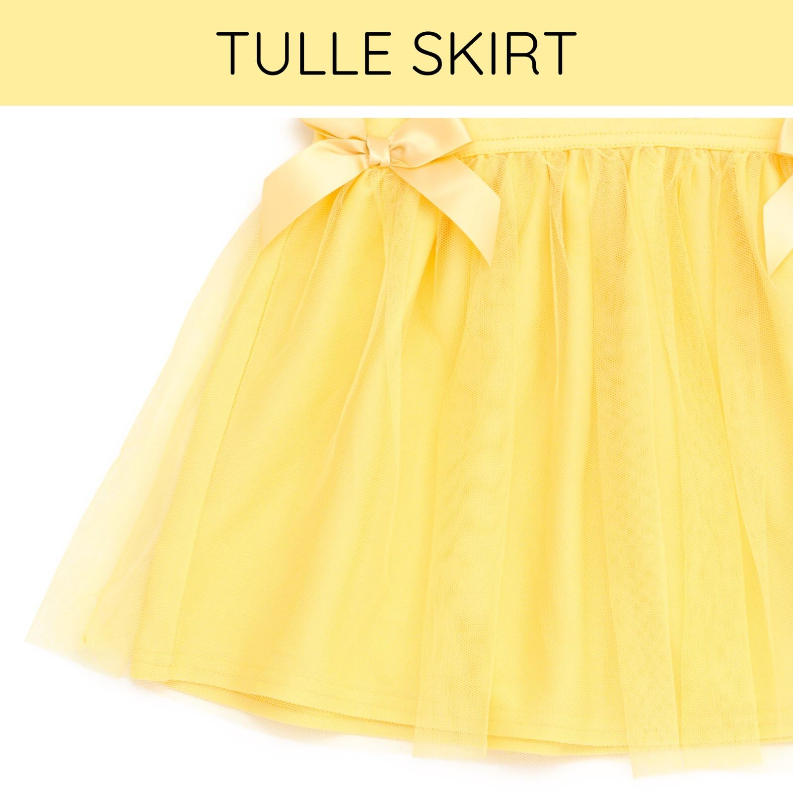Disney Abito da bambina in tulle e spugna francese per bambine (2T - 14-16)