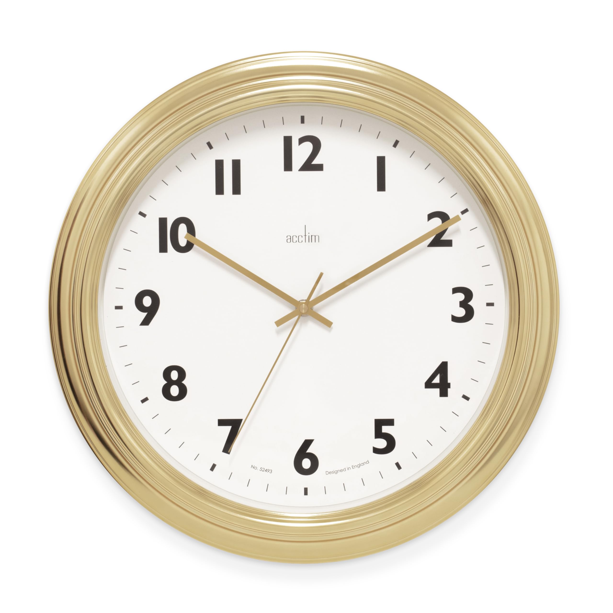 Acctim Clayton Analogue Wall Clock - Gold