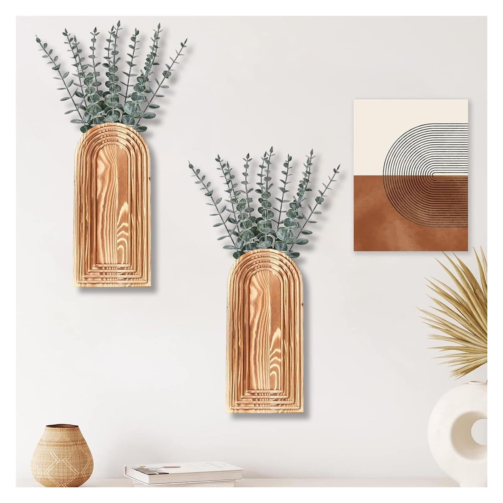 Vasenhalter aus Holz for den Heimgebrauch zur Wandmontage Für Haushalt