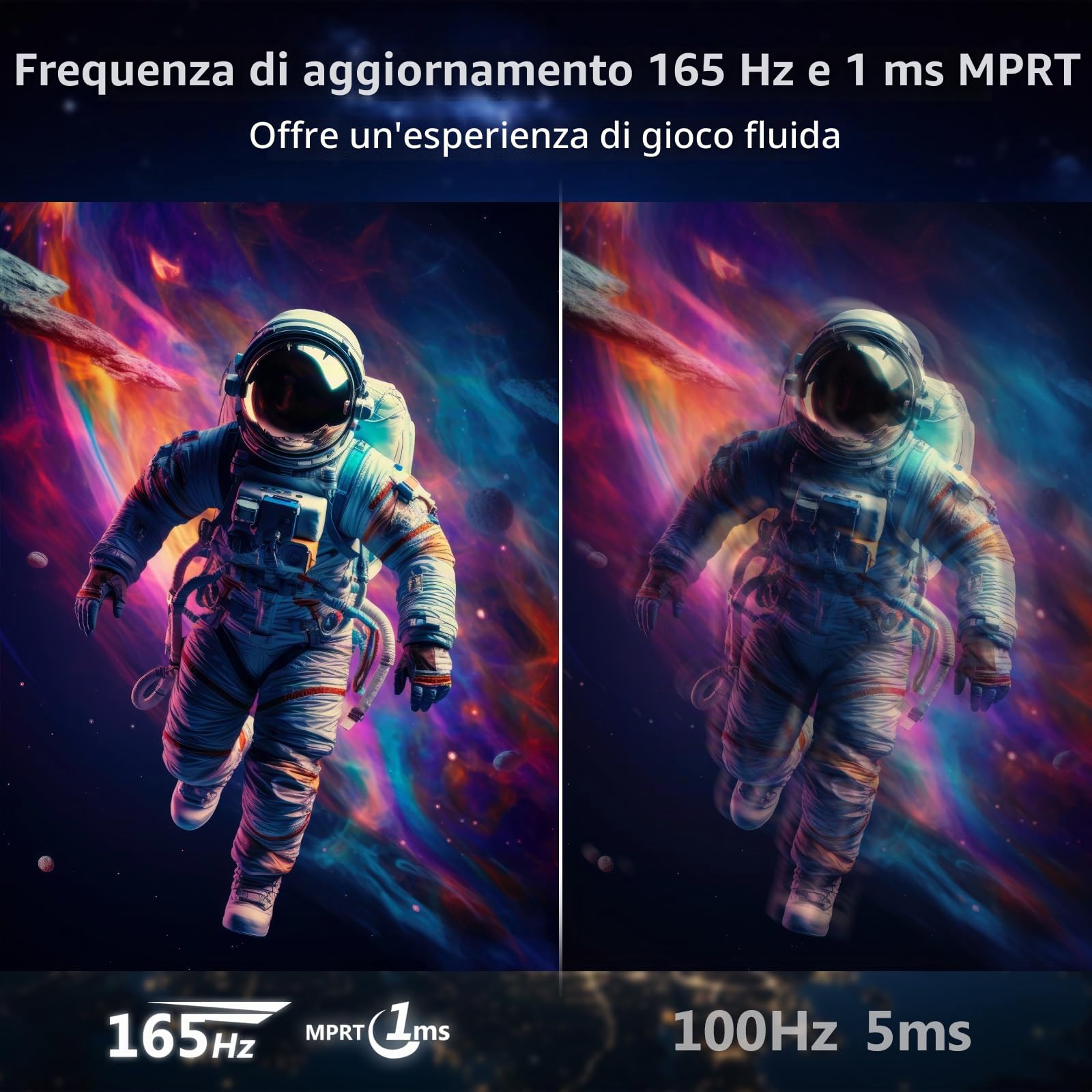 Z-Edge Schermo PC Gamer 34'', UWQHD (3440x1440), 165 Hz, Pannello IPS, 1 ms, Monitor Ultrawide 21:9, FreeSync, 300 cd/m², 2× DP1.4 & HDMI2.0, RGB, Inclinazione Regolabile, VESA 75×75 mm