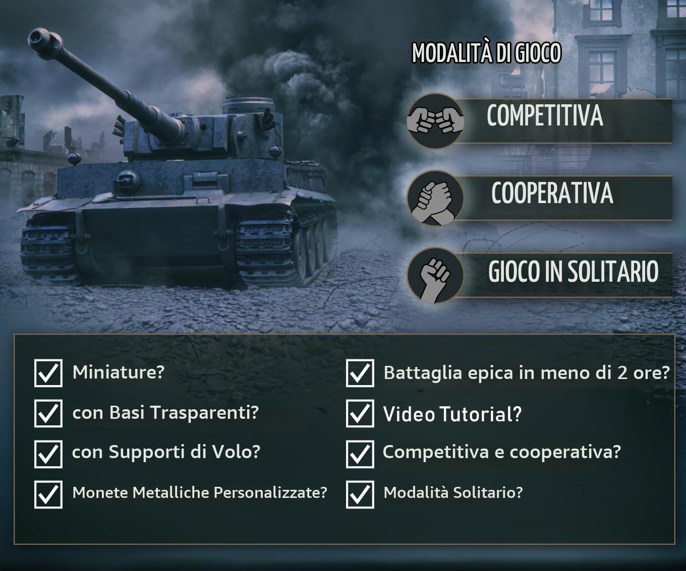 Aces & Armor, gioco da tavolo di strategia nella Seconda Guerra Mondiale, 1-4 giocatori, dai 14 anni in su, 1-2 ore di gioco