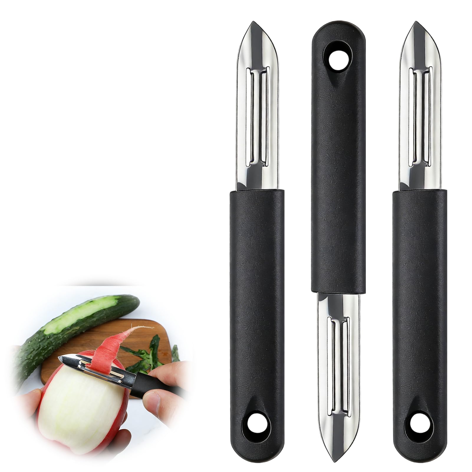 lot de 3 couteaux éplucheurs