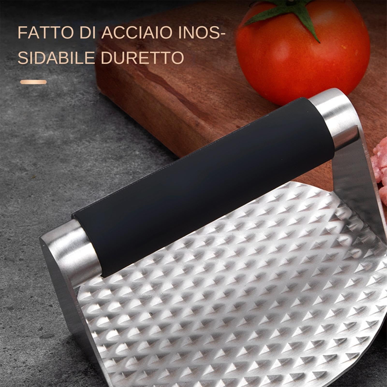 Prensa De Carne Para Culinario Acero Inoxidable Resistente | Prensa Para Bacon Smash Para Plancha, Sándwich, Cocina Al Aire Libre, Camping, Barbacoa, Desayuno, Picnic Y