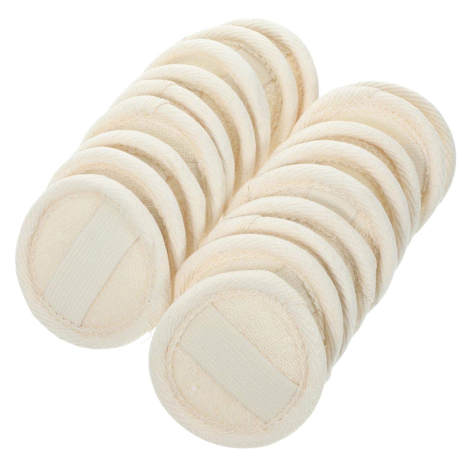 Baluue 18 Stück Luffaschwammpads Runde Gesichtspads aus Natürlichem Loofah mit Massagefunktion zum Abschminken und Sanften Gesichtsreinigung zu Hause der Dusche