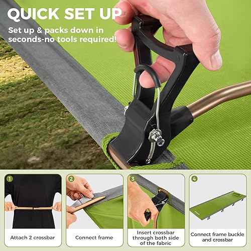 Miniatura 6 de Kingcamp cama utraliviana plegable para tienda de campaña 4.4 libras