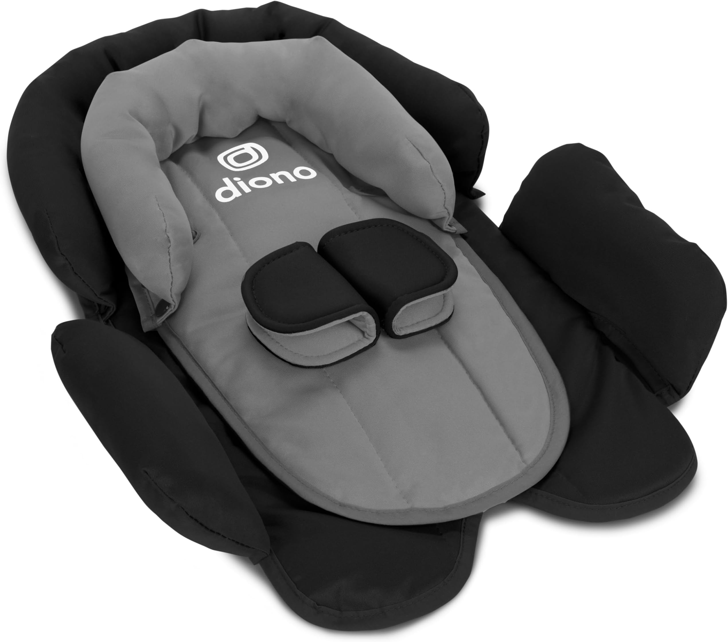 Diono Cuddle Soft 2-in-1 Head Support, Comforting Head and Body Support for Babies, Converts depending on Infants Size, Black Storm
