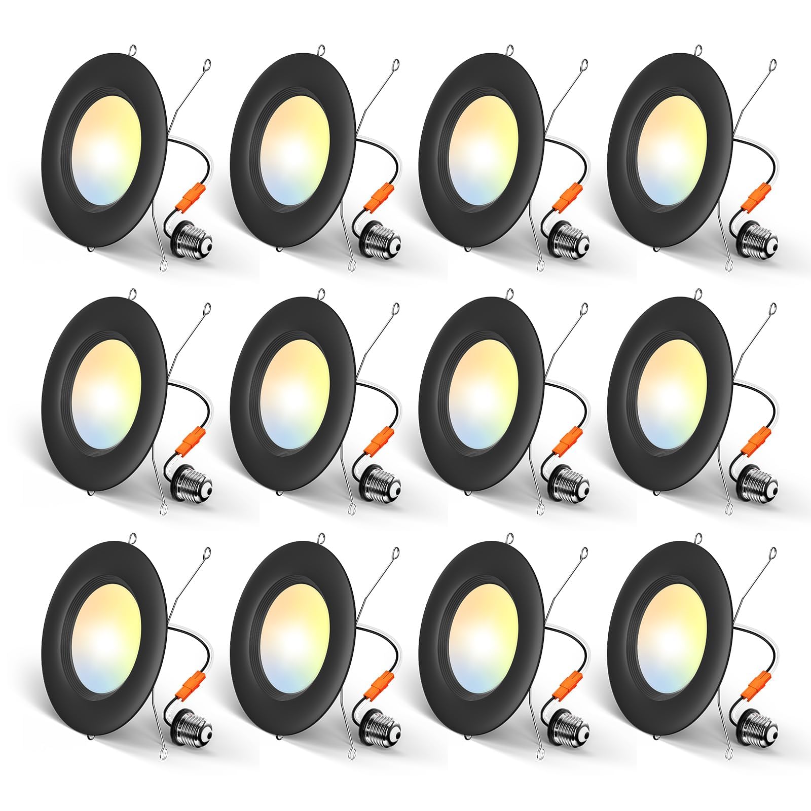 Amico 12 Pack 4 inch 5CCT LED Recessed Lighting, Retrofit Ca -7
