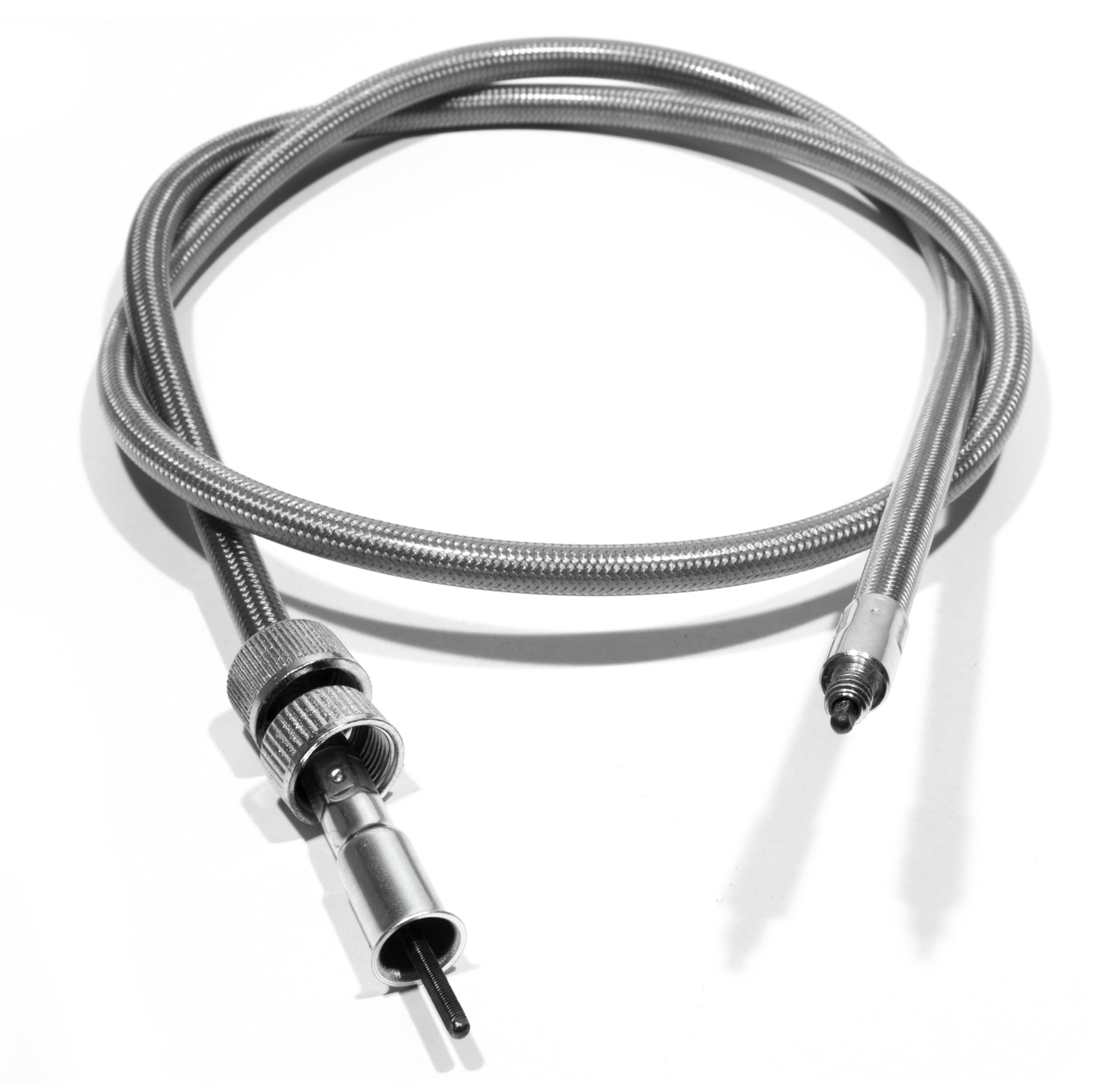 Tachowelle 100cm 16mm Edelstahl - Für Harley Vorderrad Tacho-Anschluss