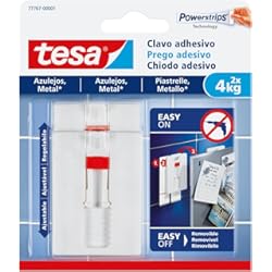 Ceramica Autoadhesiva Para Cocina Clavo autoadhesivo tesa sujecion hasta 4 kg uso azulejos removible blister de 2 unidades