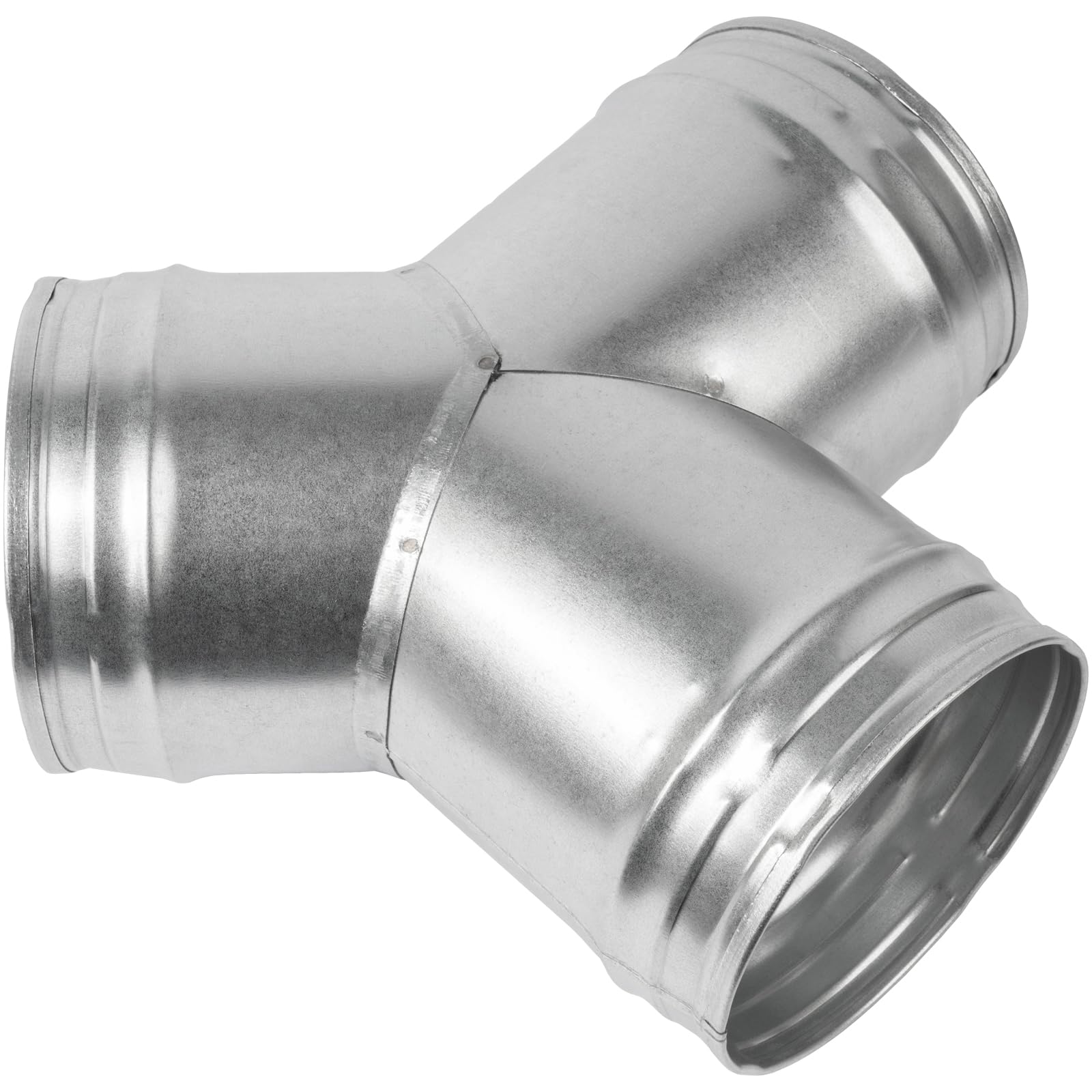 Repa Market Sdoppiatore/connettore per condotto a Y da 5 pollici - Splitter per tubo flessibile a 3 vie in acciaio zincato/adattatore maschio per tubo di sfiato per asciugabiancheria/ventola di