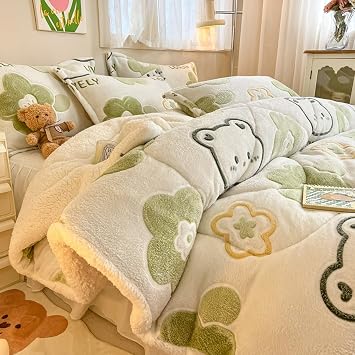 Comforters Queen Size Fluffy - Thickening Queen Fluffy Comforter Set - Jacquard Comforter Set Big Cozy Blanket Delicate Fleece Rapid WarmingJ,200 * 230cm/4.0kg