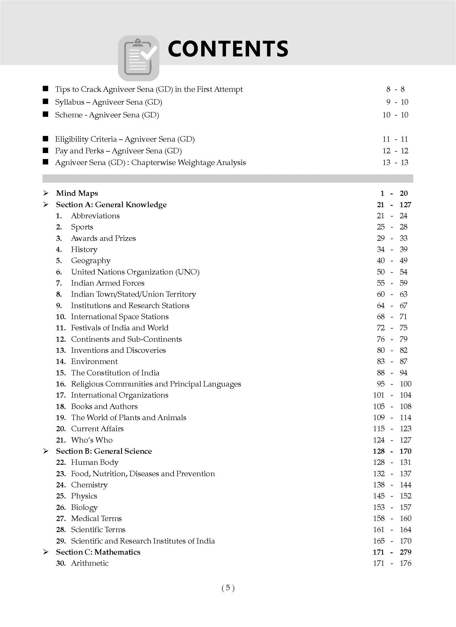 Oswaal Indian Army Agniveer Sena General Duty (GD) (Agnipath Scheme) Question Bank | Chapterwise Topicwise for General Knowledge | General Science | Mathematics For 2024 Exam 1