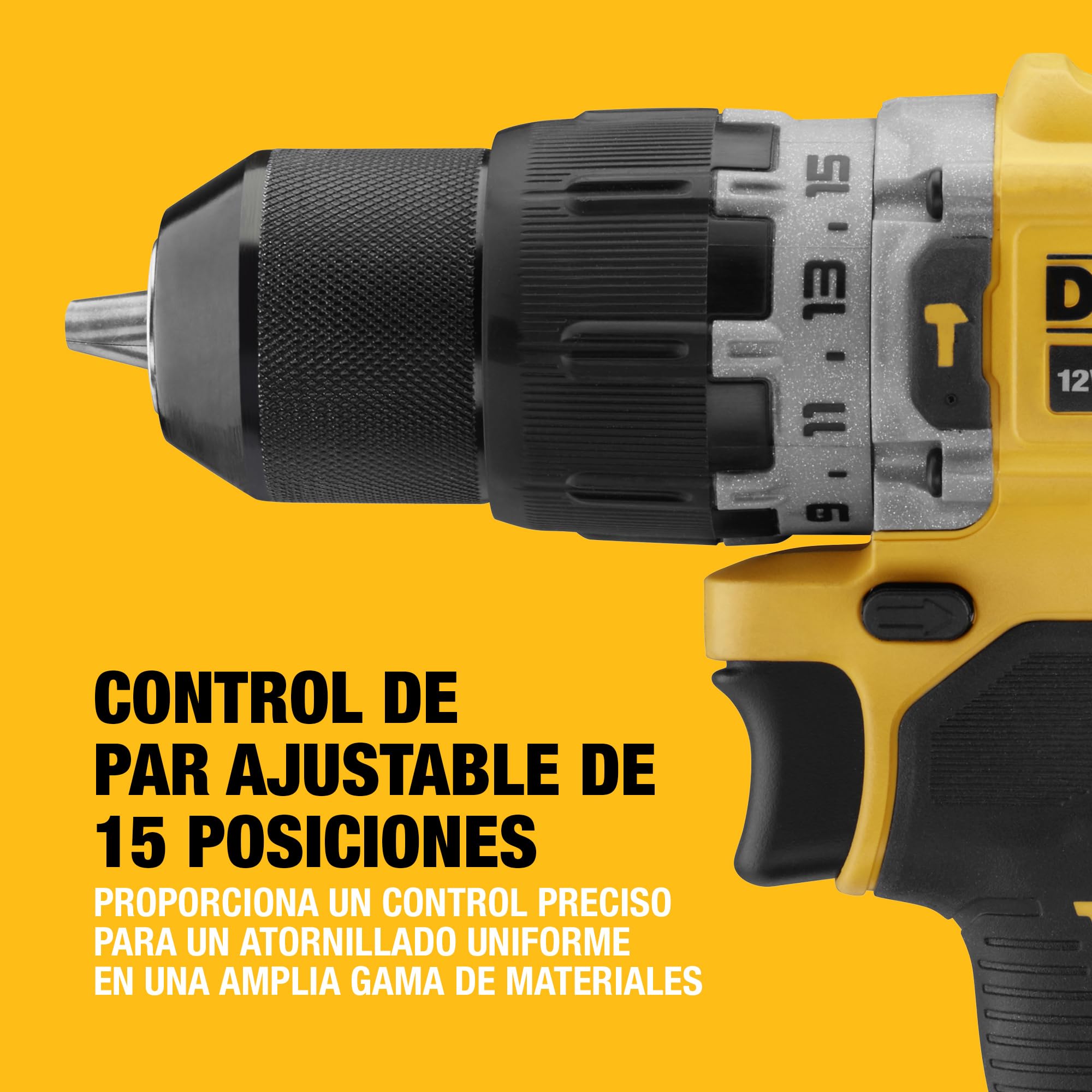DEWALT Taladro percutor sin escobillas XR 12V con 2 baterías XR Li-Ion de 2Ah y un cargador en caja TSTAK, DCD706D2-QW