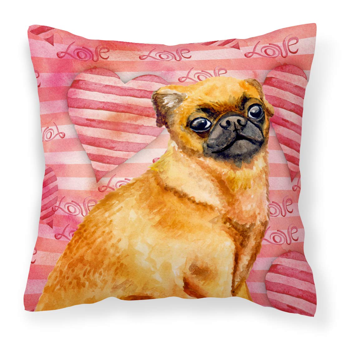 Coussin de jardin étanche Griffon Love déco terrasse multicolore en toile
