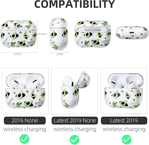 Miniatura 4 de AKABEILA Funda para Airpods Pro para mujer, compatible con Apple Airpods Pro, funda transparente con diseños de patrones, Airpods Pro, funda rígida