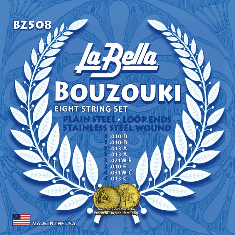 La Bella BZ508 Bouzouki 8- String Set 10-13