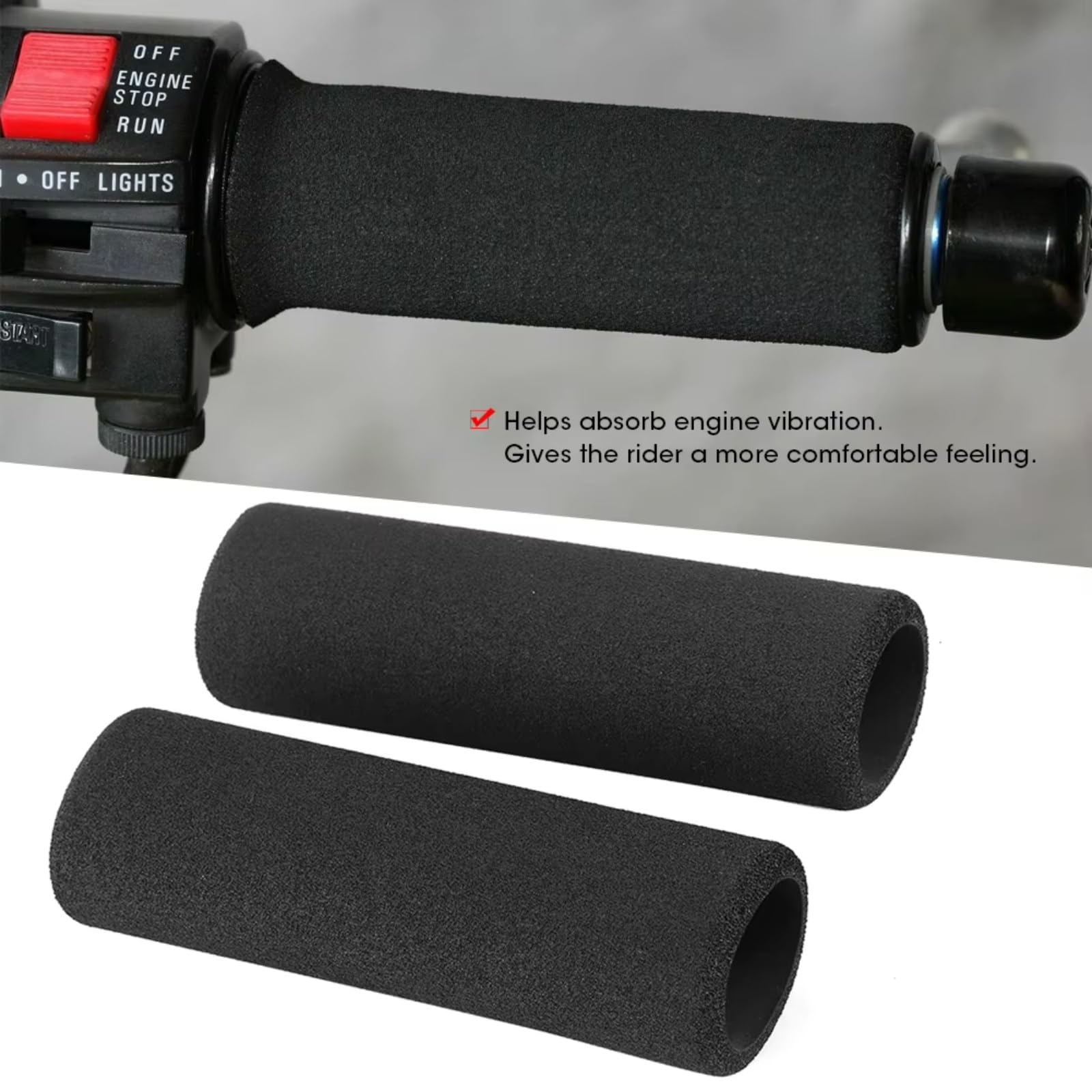 Pour Pour R1200GS Couverture Anti Vibration Mousse Gant Antidérapant Guidon Moto Antidérapante