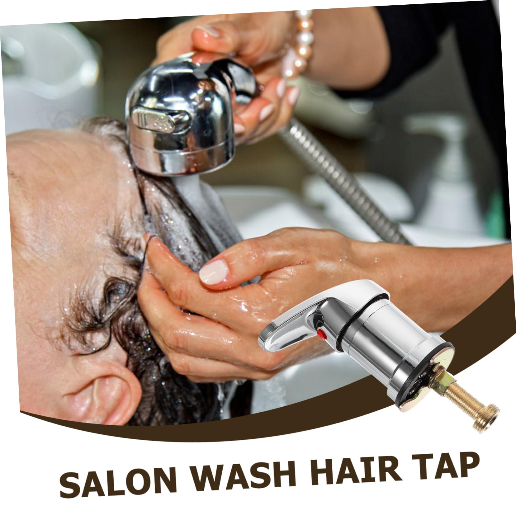 Uonlytech 3stücke Haarsalon Mischbatterie Für Shampoo-schüssel Langlebiger Wasserhahn Mit Einhebelsteuerung Für Friseursalons Und Waschbecken Korrosionsbeständig Und Einfach Zu Reinigen